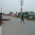 Một chiến sĩ công an bị xe container cán chết